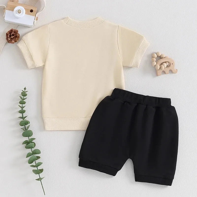 2Pcs 0-3Y Summer Baby Boy Short Sleeve Outfits Set