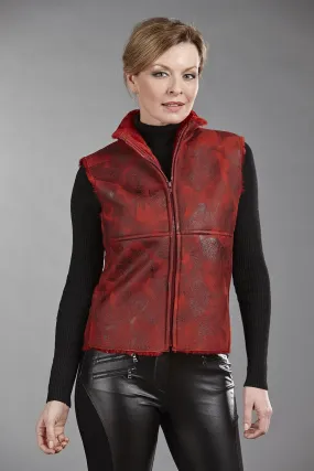 755 - Ladies' Glazed Shearling Vest