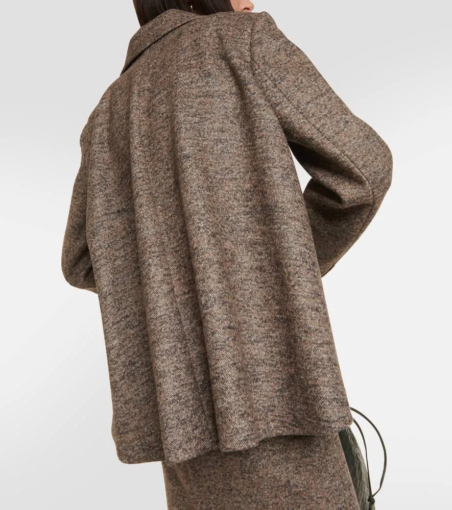 Bottega Veneta Caped wool-blend twill blazer
