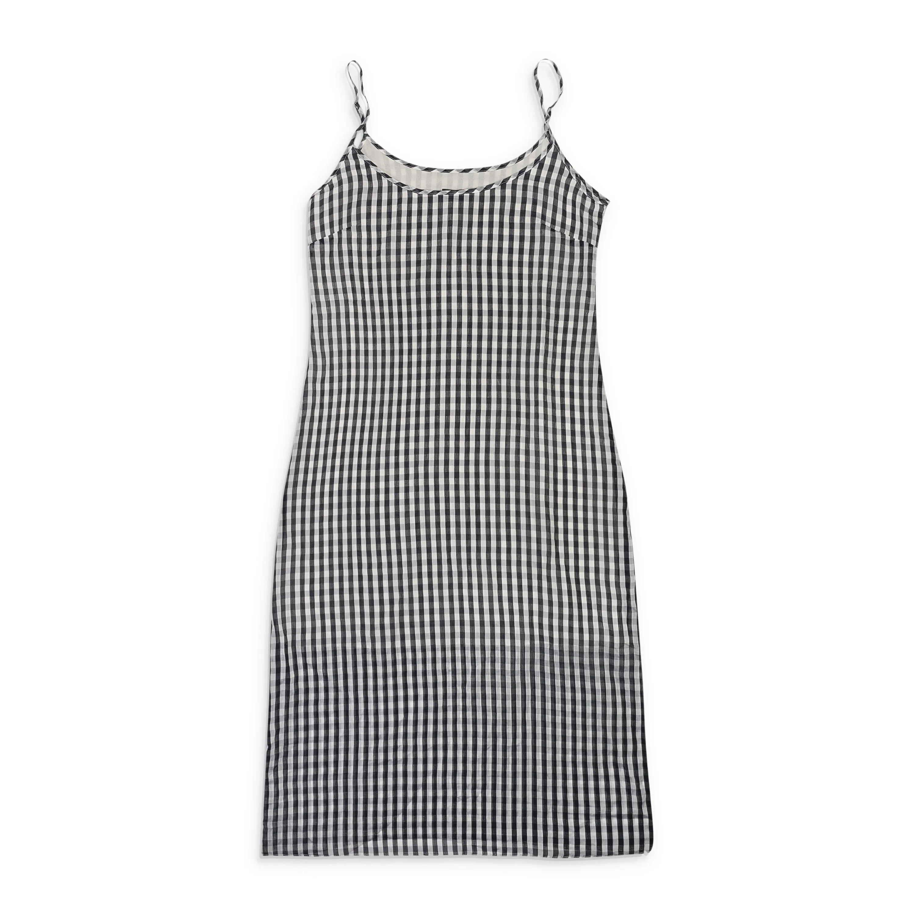 CALLIPYGIAN GINGHAM WHITE BLACK CAMI DRESS