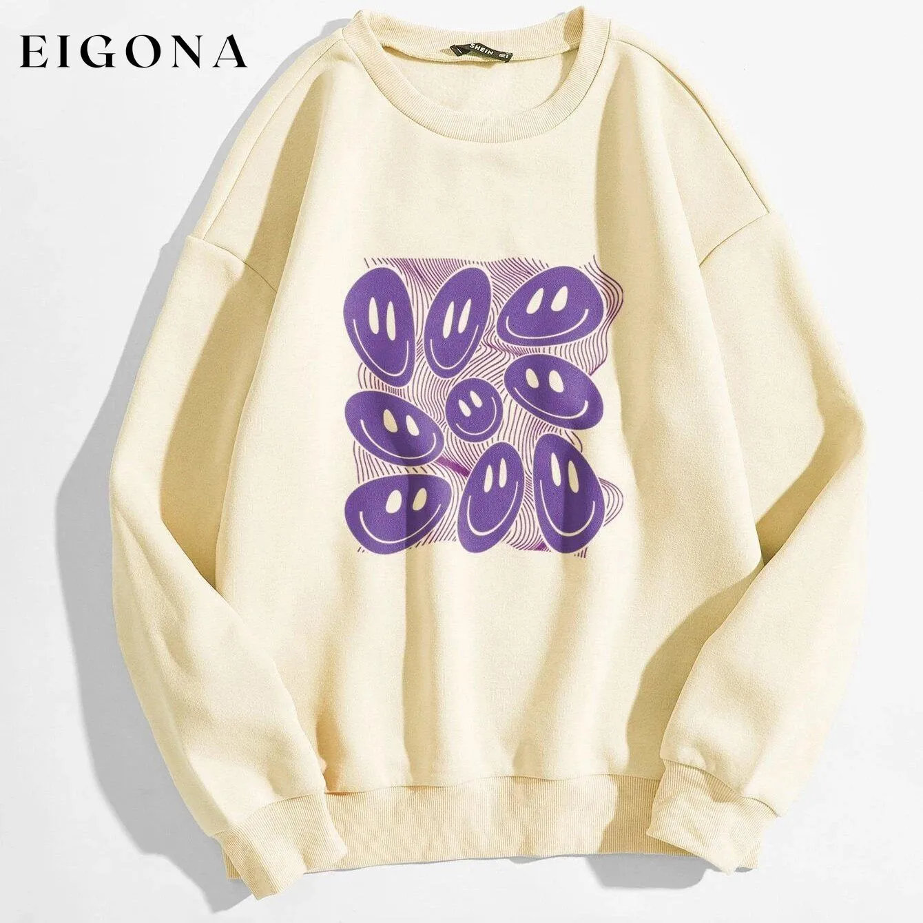 Cartoon Graphic Thermal Lined Oversized Sweatshirt