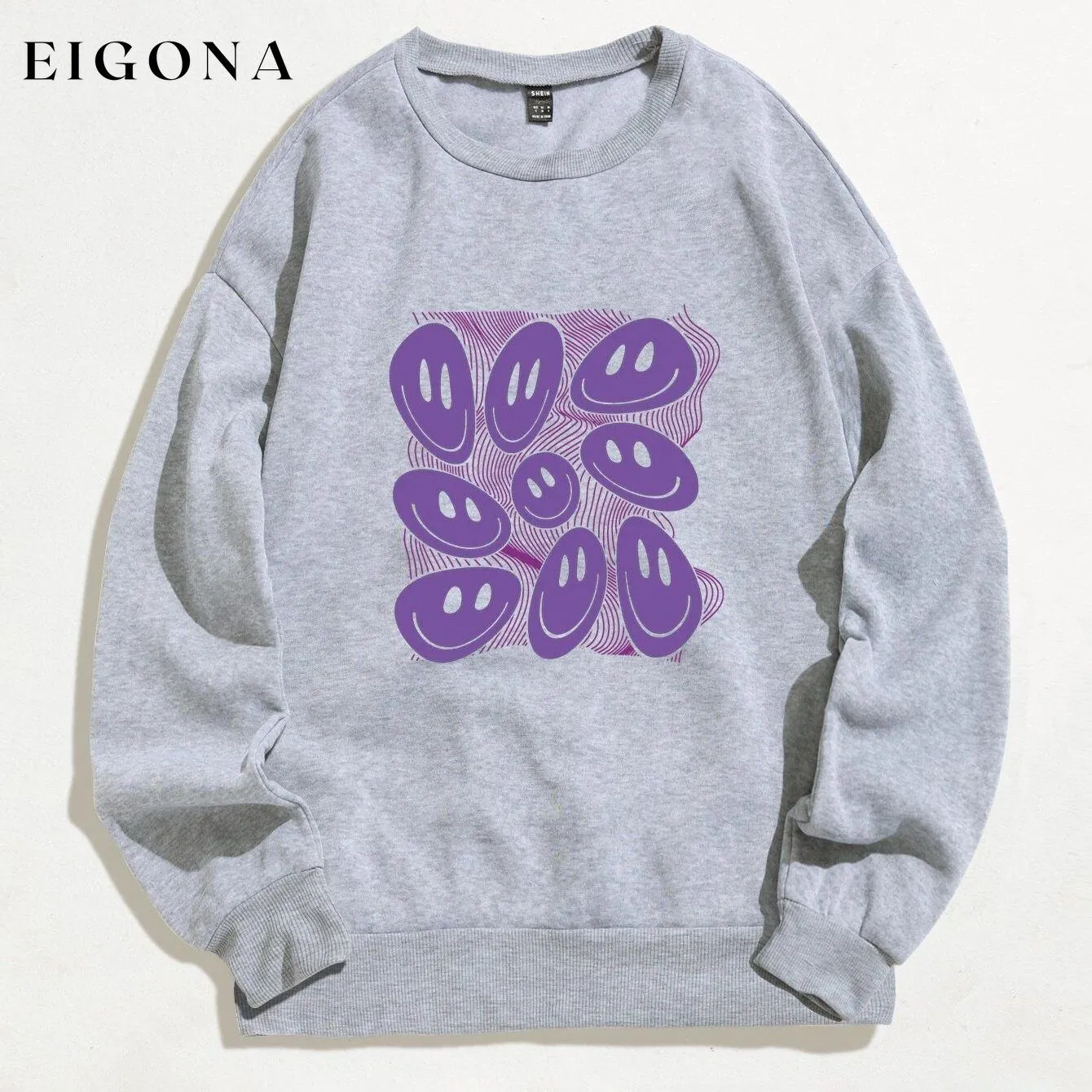 Cartoon Graphic Thermal Lined Oversized Sweatshirt