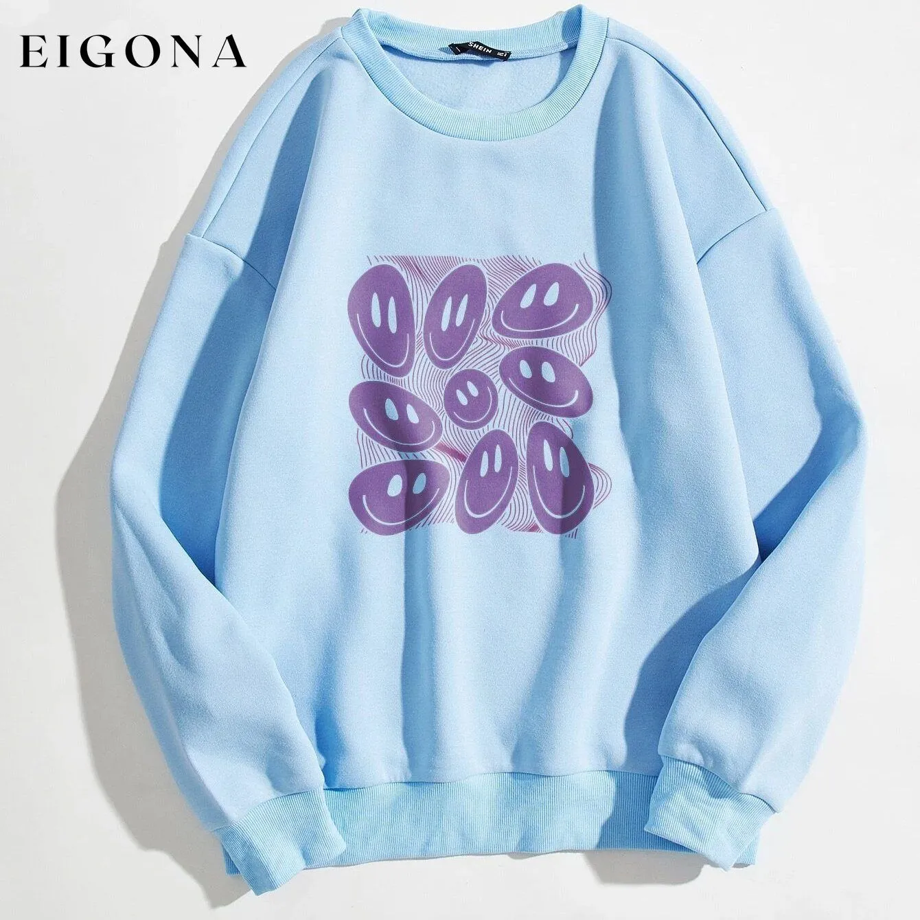 Cartoon Graphic Thermal Lined Oversized Sweatshirt