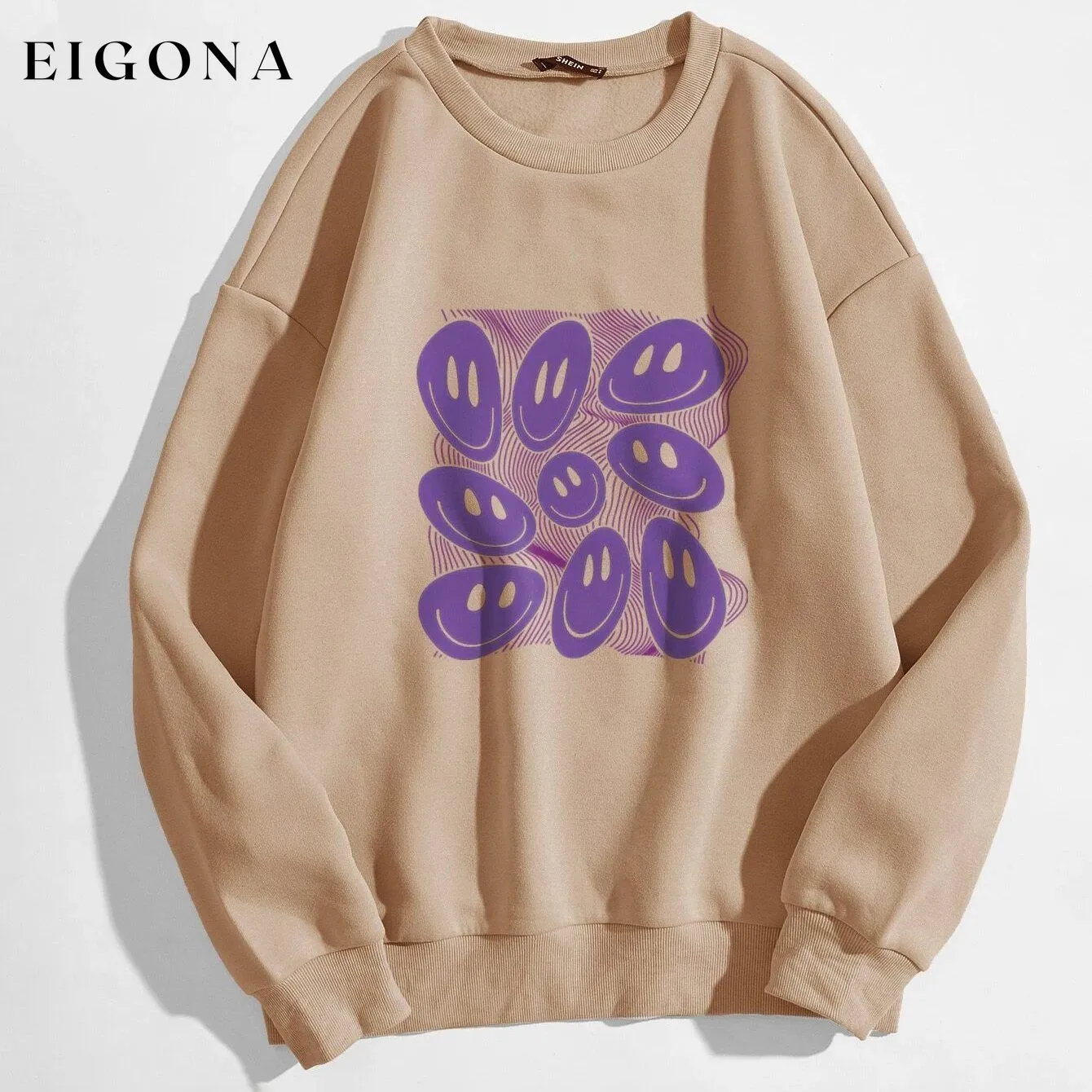 Cartoon Graphic Thermal Lined Oversized Sweatshirt