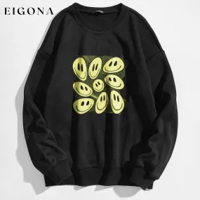 Cartoon Graphic Thermal Lined Oversized Sweatshirt