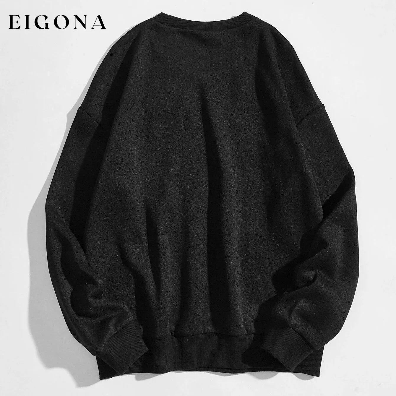 Cartoon Graphic Thermal Lined Oversized Sweatshirt
