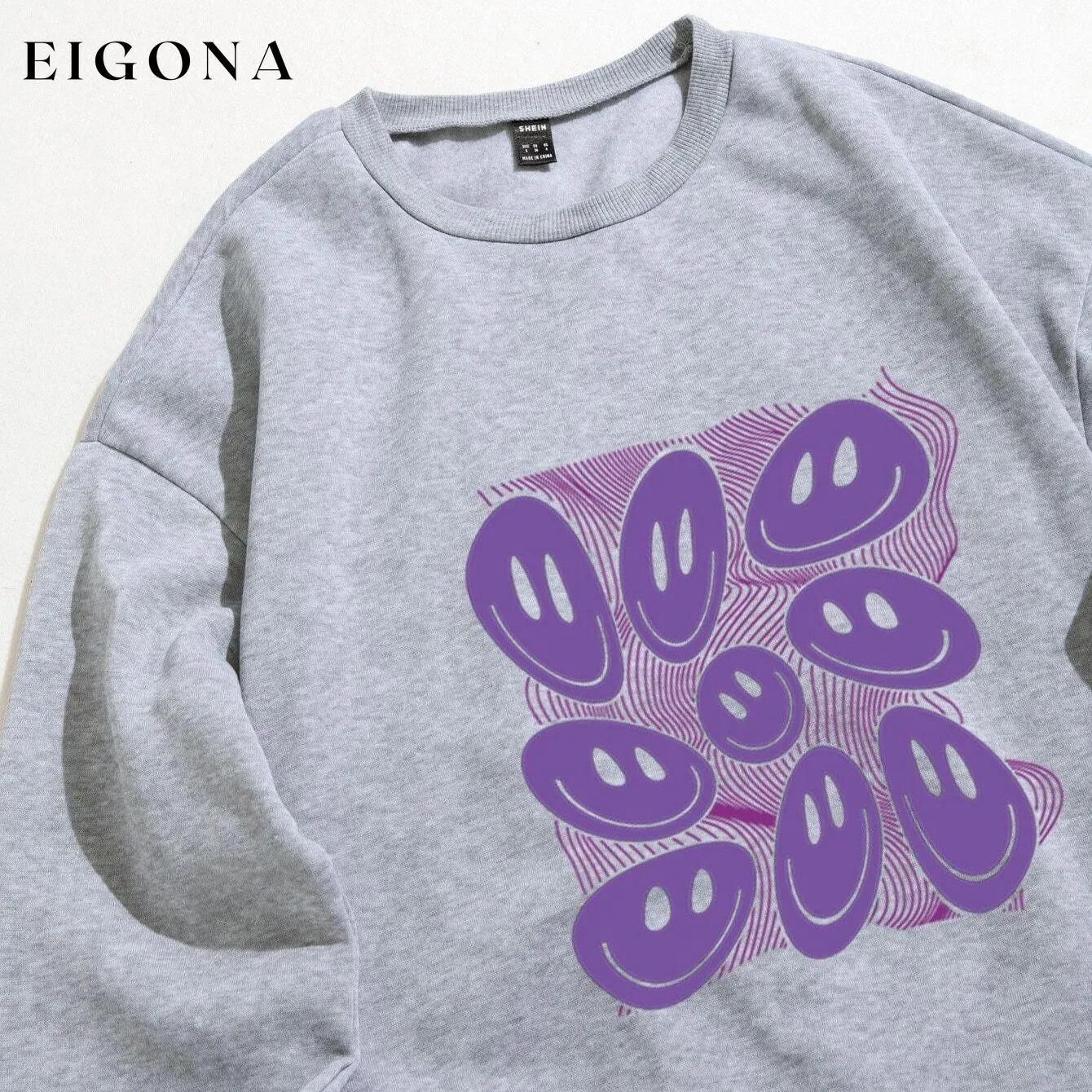 Cartoon Graphic Thermal Lined Oversized Sweatshirt