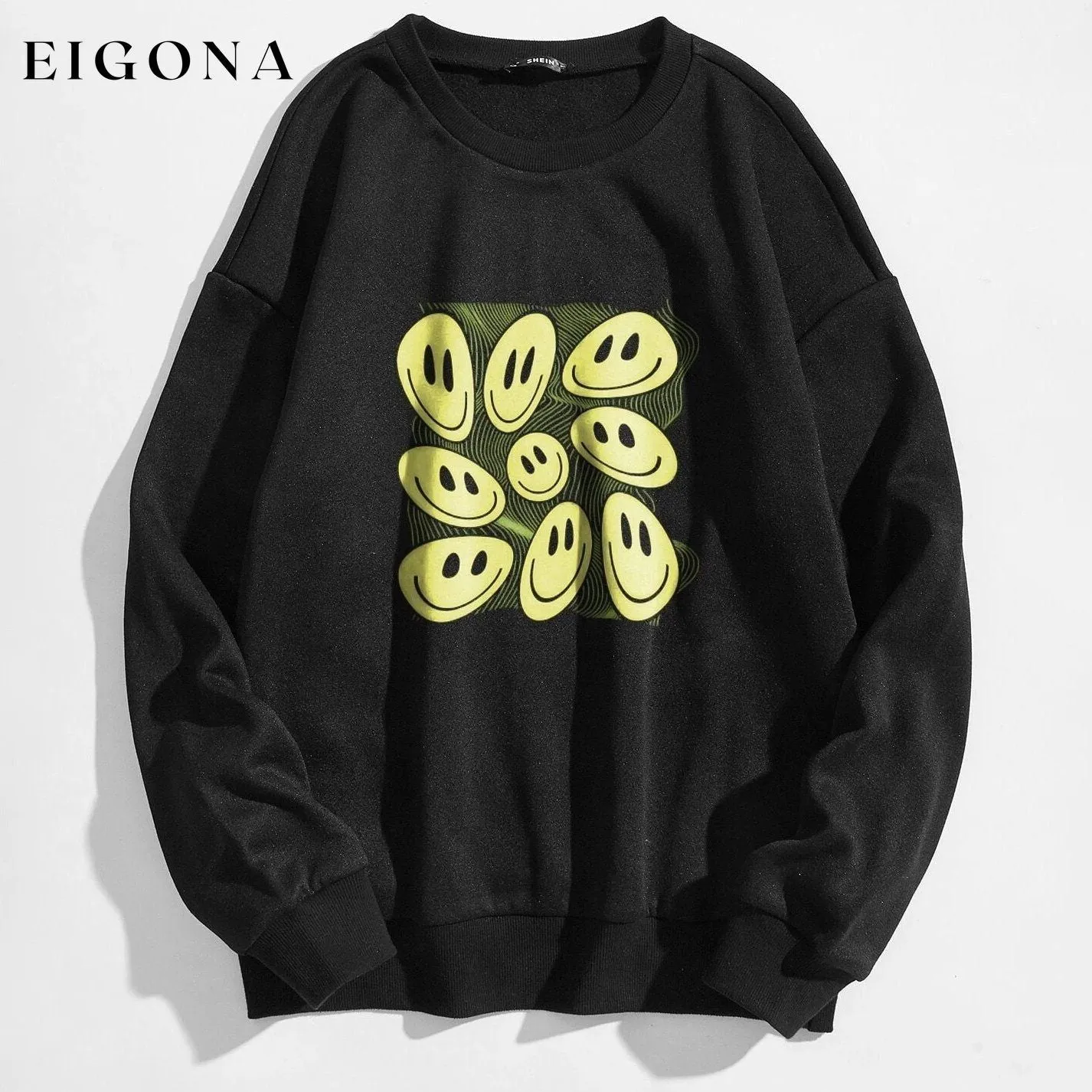 Cartoon Graphic Thermal Lined Oversized Sweatshirt