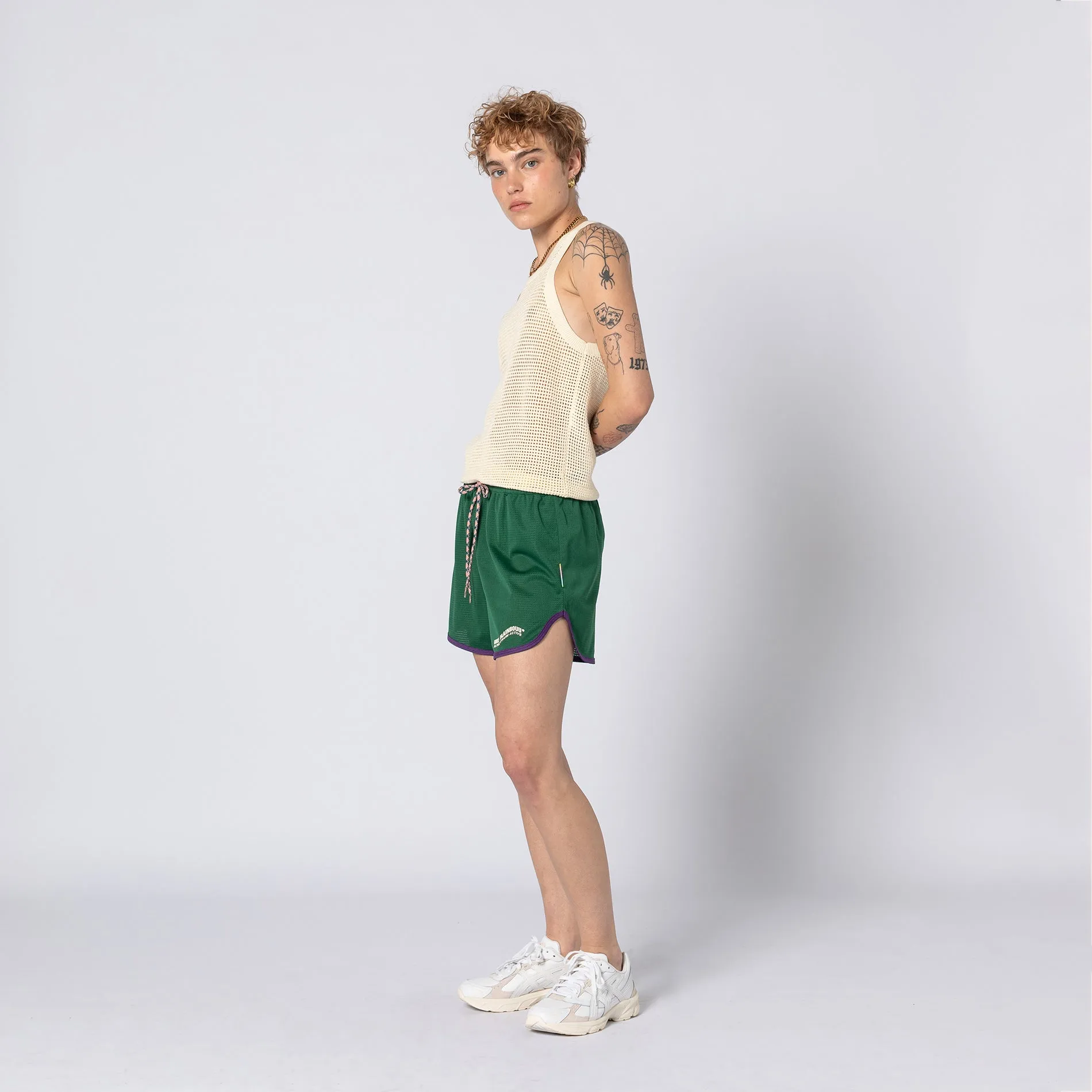 CREAM MESH TANK