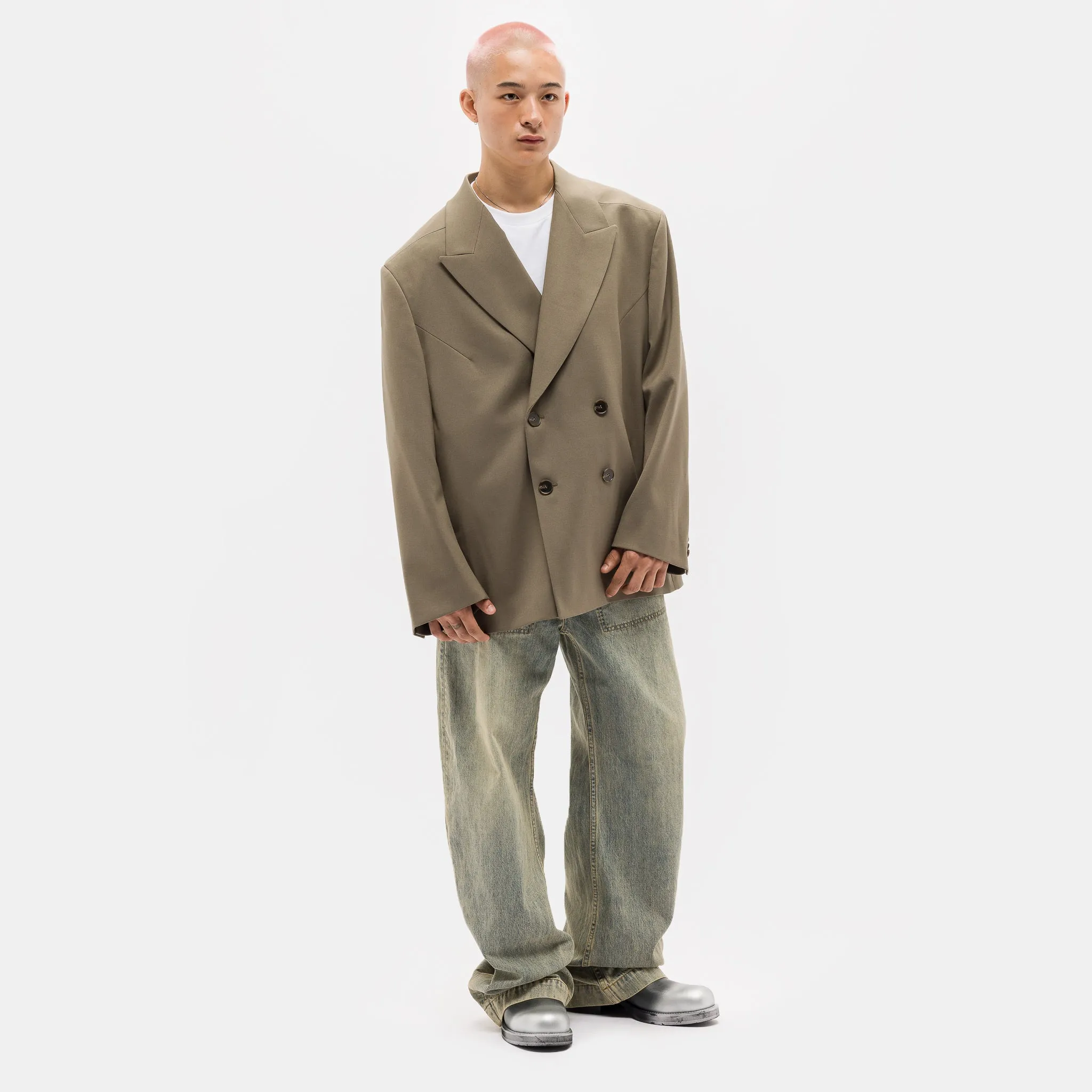 Double Breasted Blazer in Brown