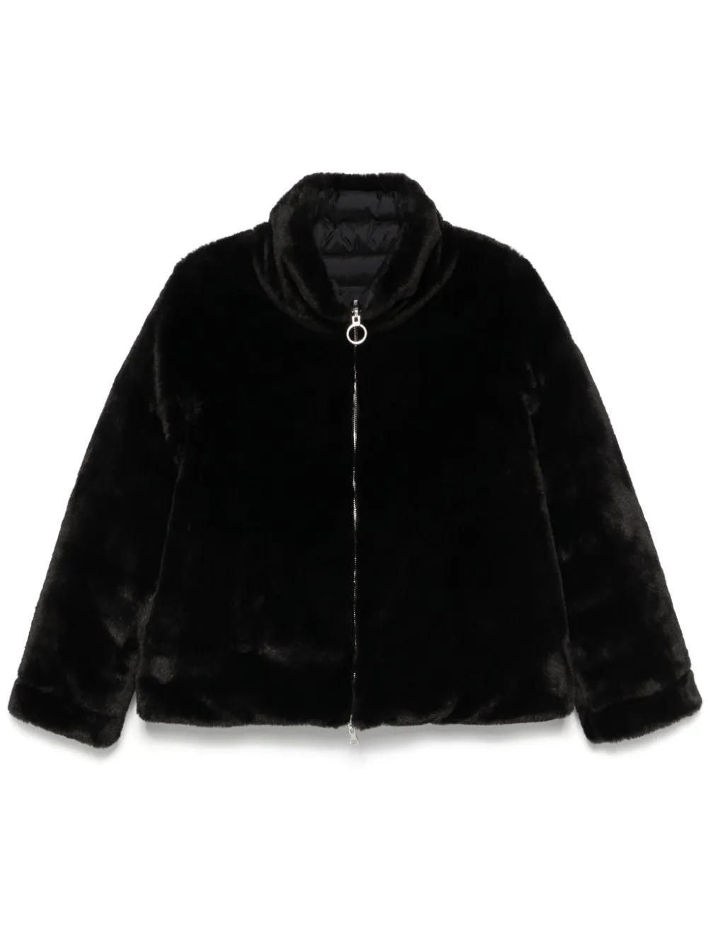 faux-fur down jacket