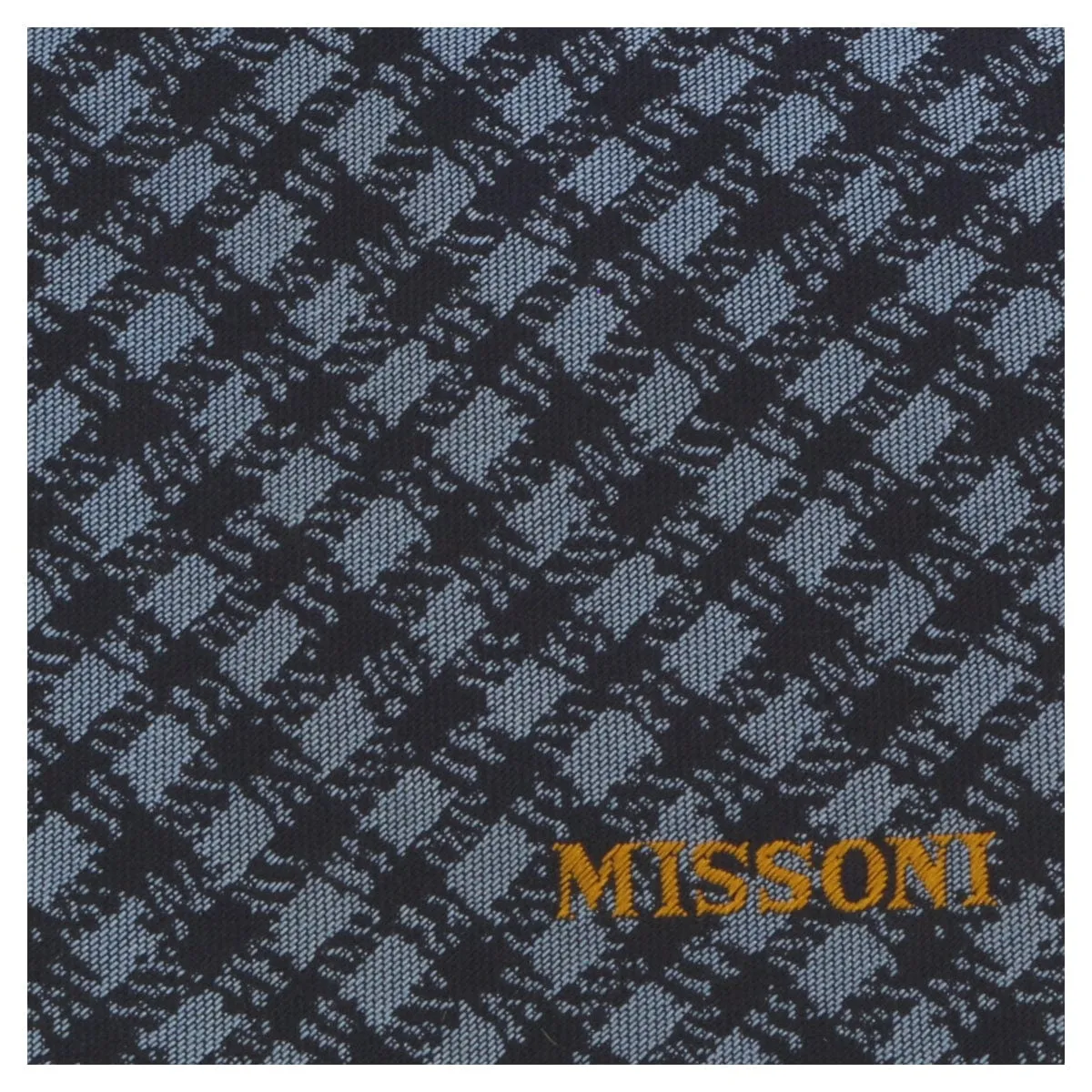 Missoni U5566 Blue Gingham Pure Silk Tie