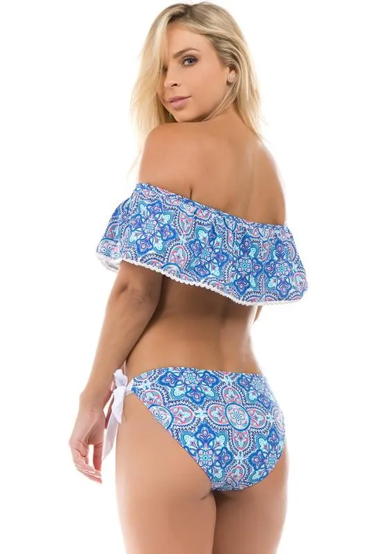 Off-Shoulder Floral Bikini