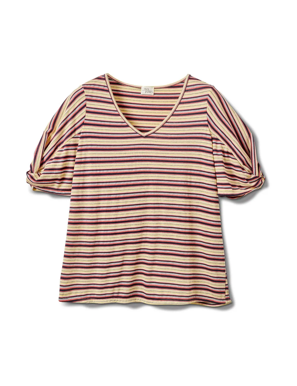 Rib Stripe Thermal Tee