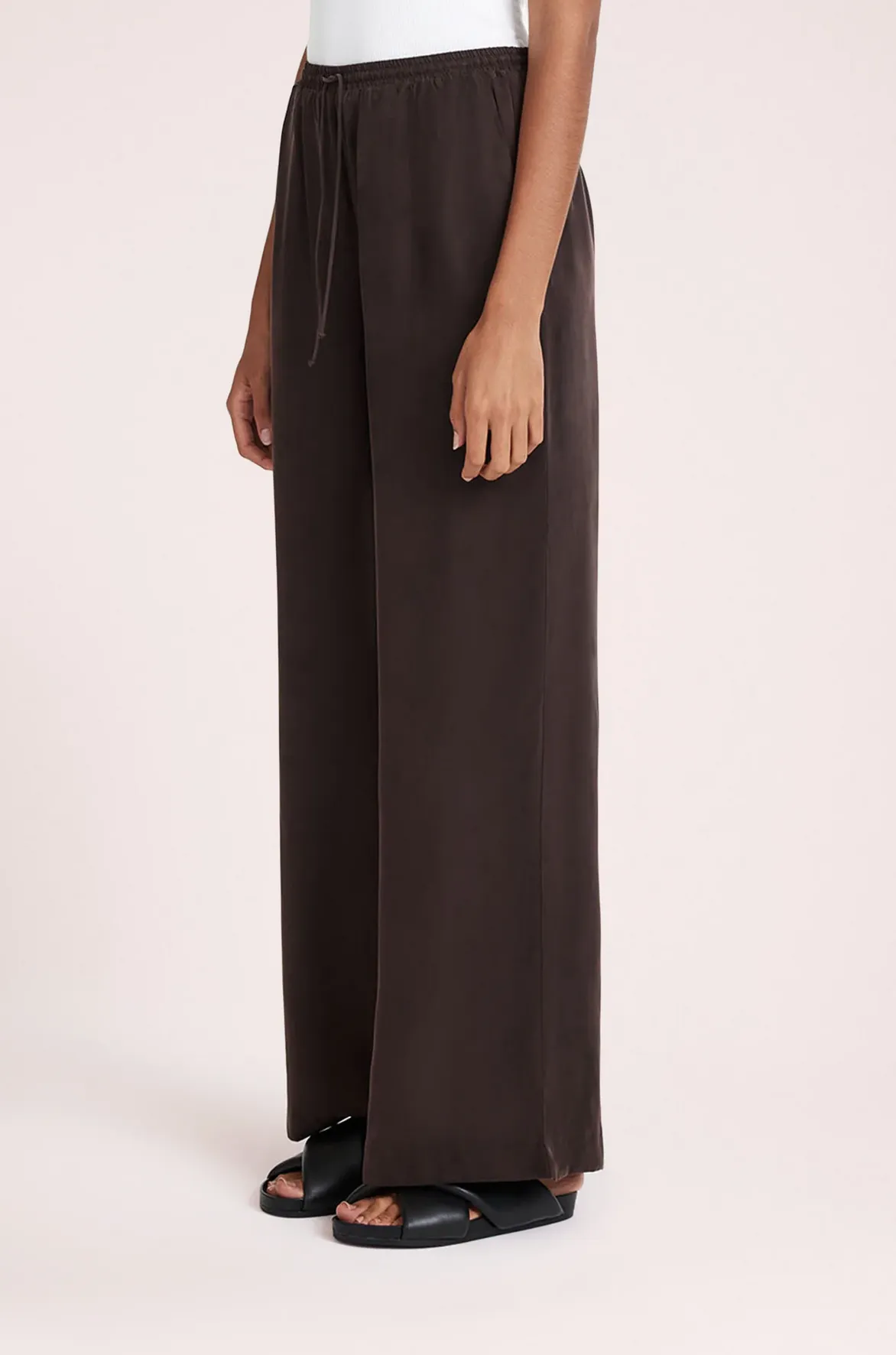 RIKA CUPRO PANT | RAISIN