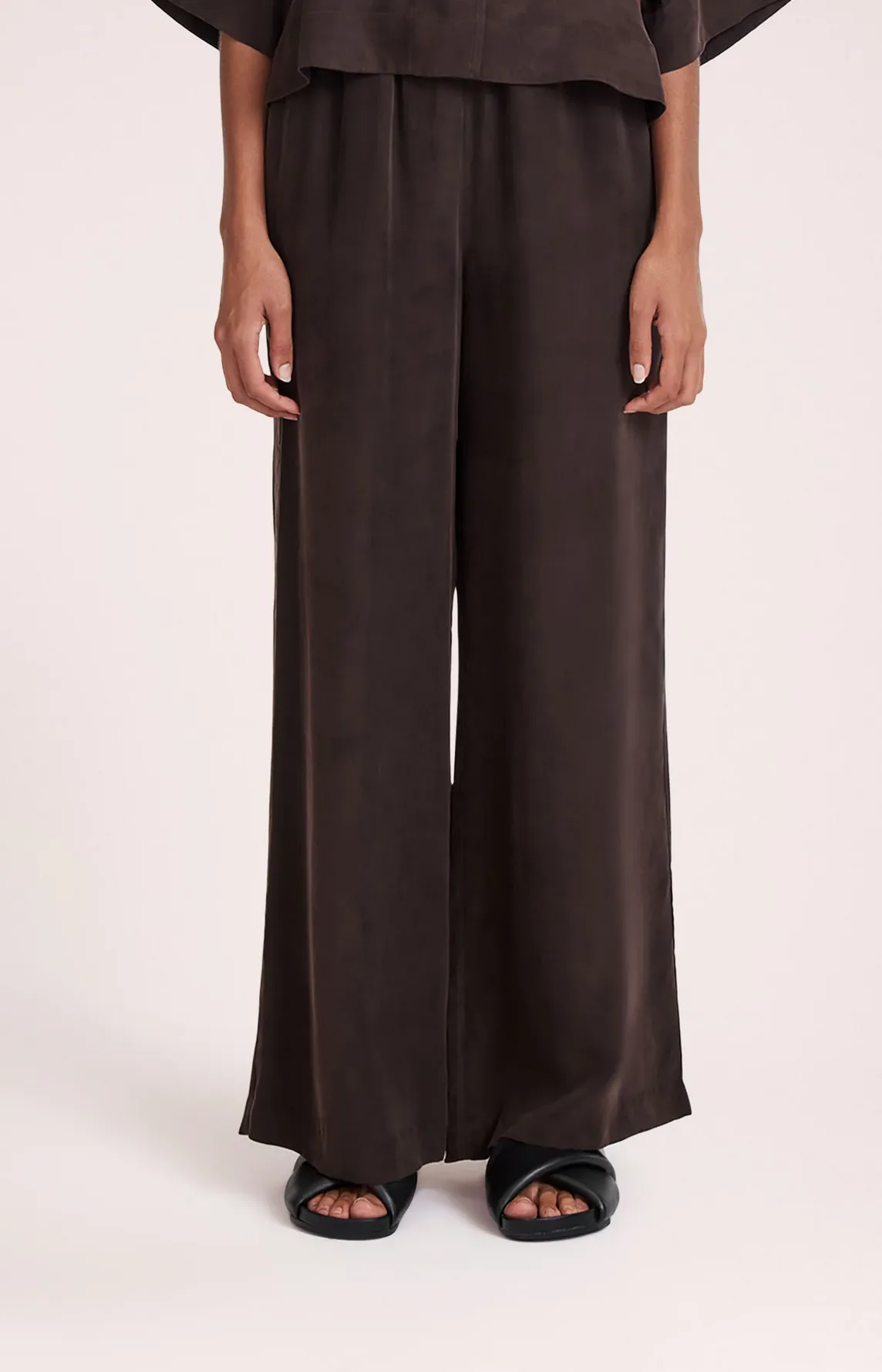 RIKA CUPRO PANT | RAISIN