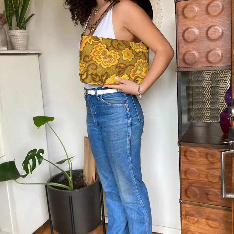 Slouchy Bag - Vintage Spring Floral Plush