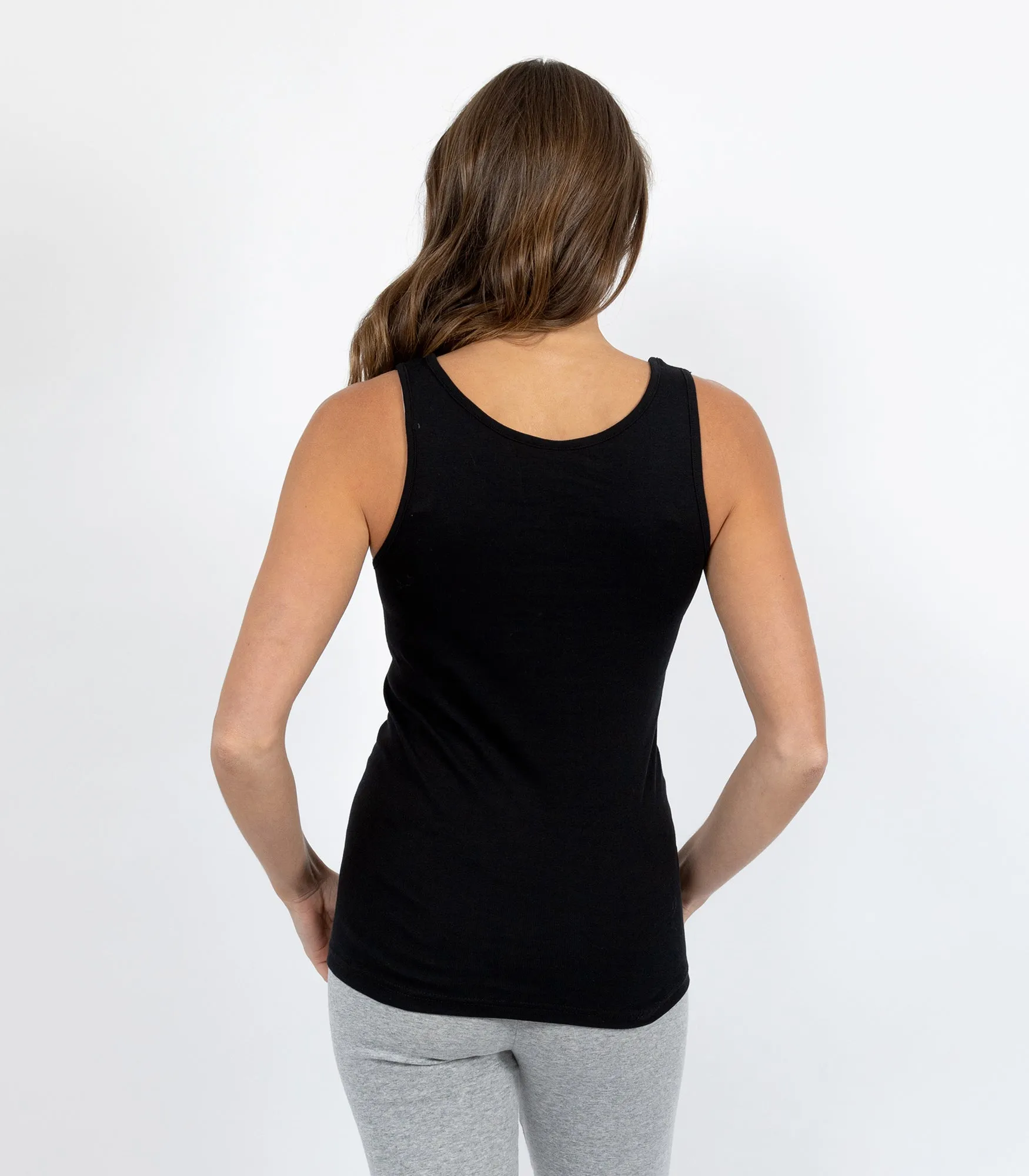 Soft Australian Cotton Vest - Black