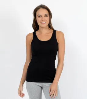 Soft Australian Cotton Vest - Black