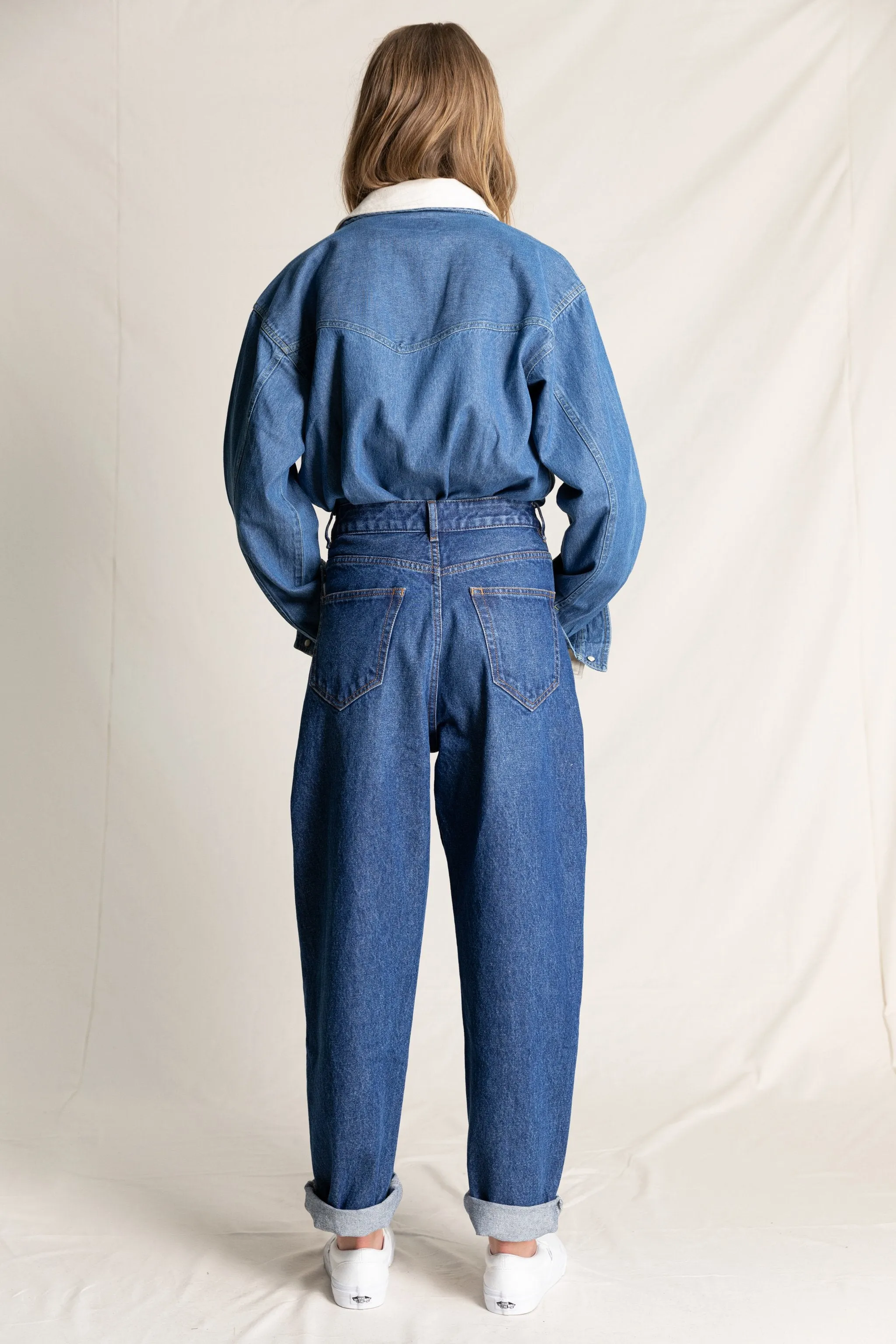SOLANGE Medium Blue - Slouchy Fit Jeans