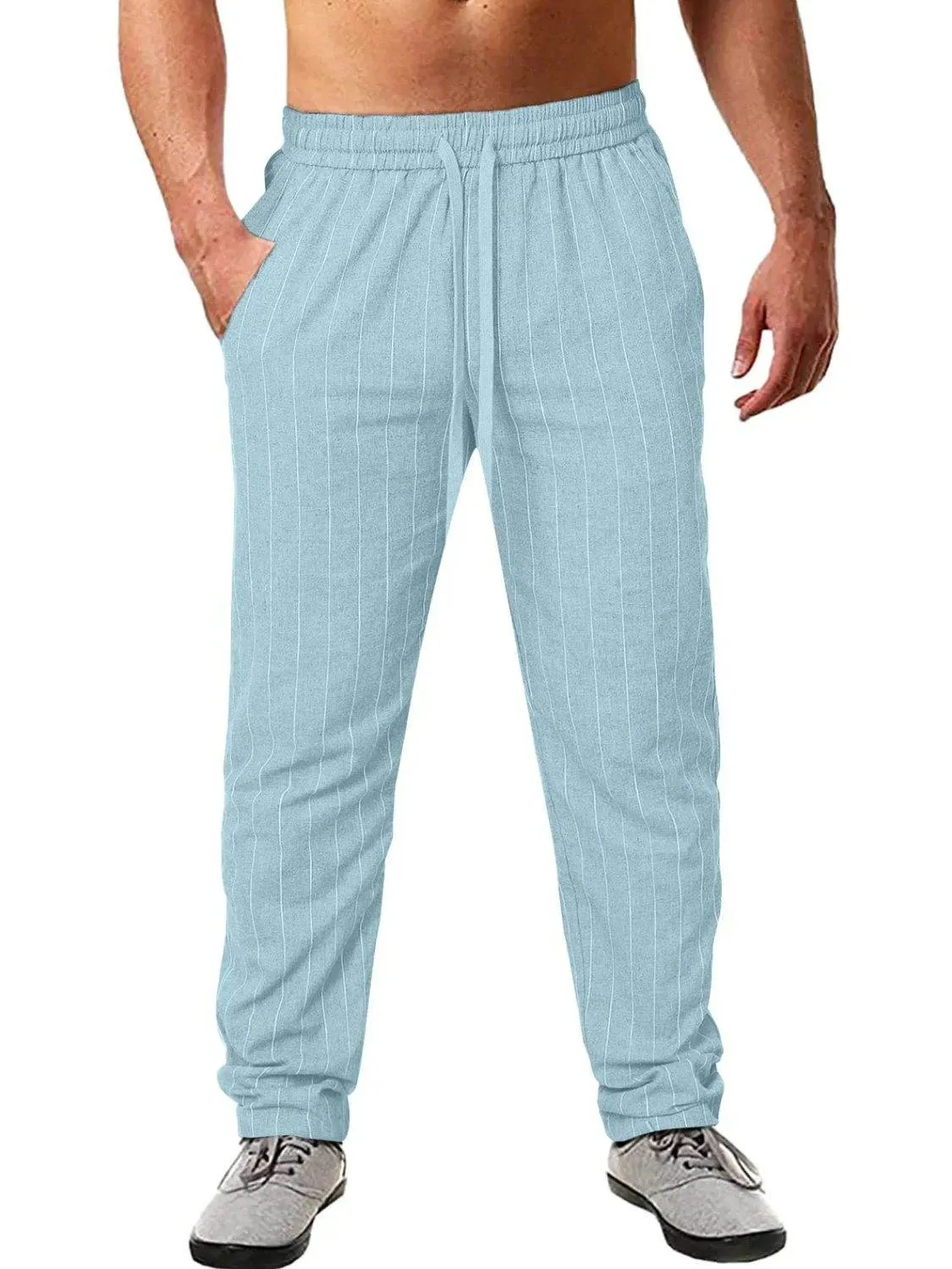 Striped Drawstring Pants