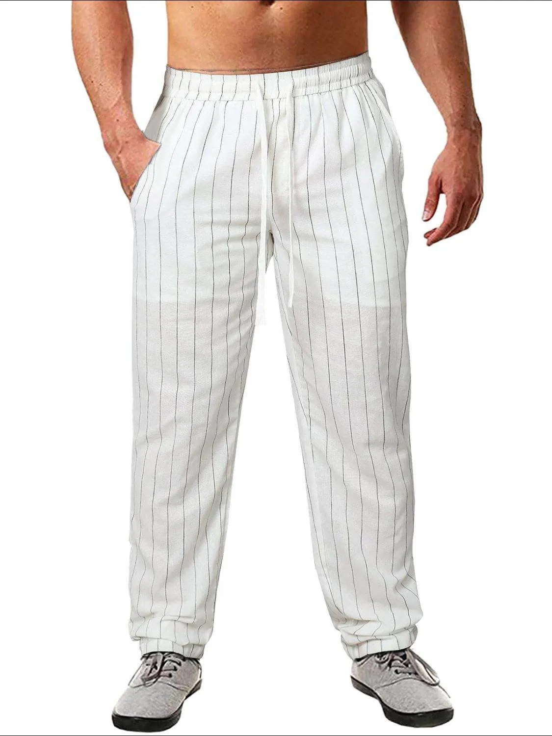 Striped Drawstring Pants