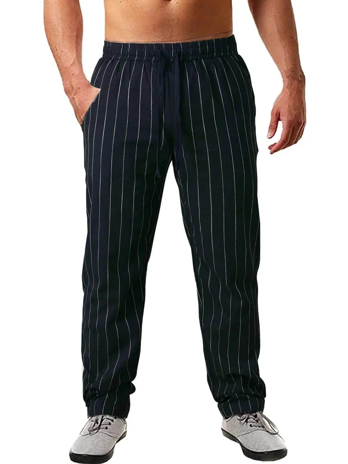 Striped Drawstring Pants